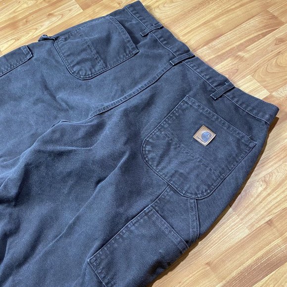 Carhartt Carpenter Mens Size 40 X 34 Dark Brown Dungaree Work Jeans B11‎ DKB - Picture 7 of 8